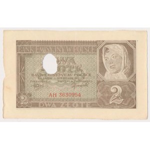 2 złote 1941 - AH - skasowane perforacją