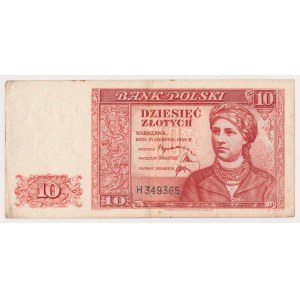 Londyn, 10 złotych 1939 - H - seria spoza puli - RZADKOŚĆ
