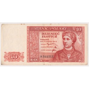 Londyn, 10 złotych 1939 - H - seria spoza puli - RZADKOŚĆ