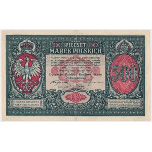 500 marek 1919 Styczeń - Dyrekcja PKKP - ŁADNE