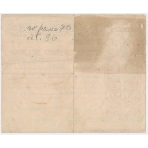 Pokwitowanie Ministerstwa Skarbu ofiary na Skarb Narodowy 1919