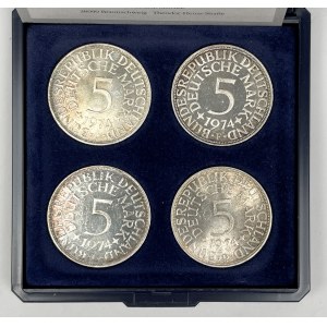 5 marek 1974 - okolicznościowe w pudełku - zestaw (4szt)