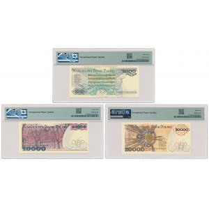 5.000, 10.000 i 20.000 zł 1982-1989 - zestaw (3szt)