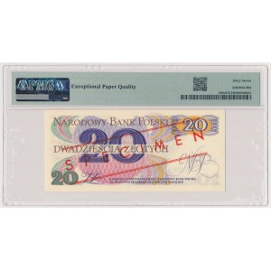 20 zł 1982 - WZÓR - A 0000000 - No.0710