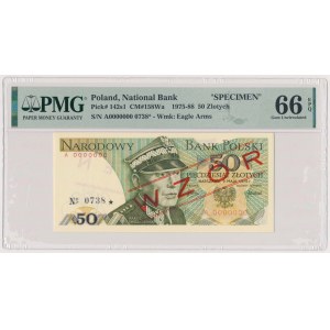 50 zł 1975 - WZÓR - A 0000000 - No.0738