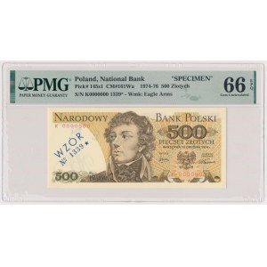 500 zł 1974 - WZÓR - K 0000000 - No.1339