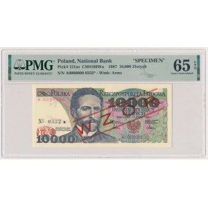 10.000 zł 1987 - WZÓR - A 0000000 - No.0332