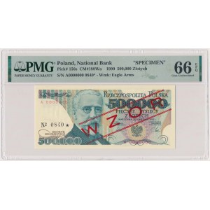 500.000 zł 1990 - WZÓR - A 0000000 - No.0840