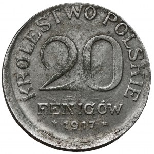 Królestwo Polskie, 20 fenigów 1917 - offcenter