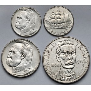 2 - 10 złotych 1933-1936 - w tym Traugutt - zestaw (4szt)