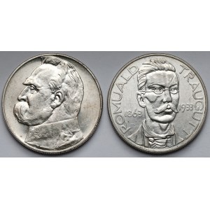 10 złotych 1933 i 1935 Traugutt i Piłsudski - zestaw (2szt)