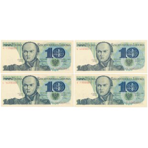 10 zł 1982 - A, B, C i E - zestaw (4szt)