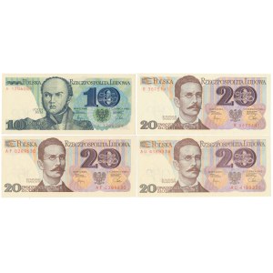 10 i 20 zł 1982 - MIX serii - zestaw (4szt)