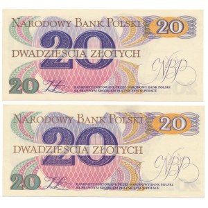 20 zł 1982 - A i AA - zestaw (2szt)