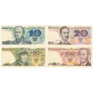 Zestaw od 10 do 100 zł 1982-1986 (4szt)