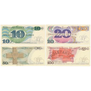 Zestaw od 10 do 100 zł 1982-1986 (4szt)