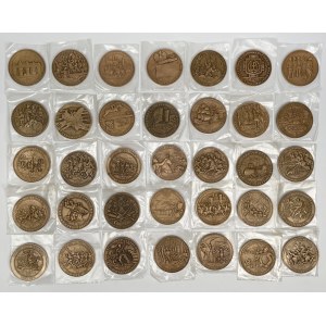 Medale PRL generałowie, królowie, postacie historyczne - zestaw (35szt)