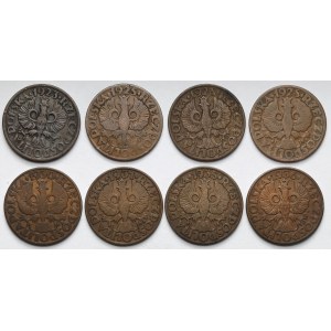 5 groszy 1923-1936 - zestaw (8szt)