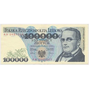 100.000 zł 1990 - AA