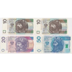 10, 20 i 50 zł 2016-2017 - AW-AZ - zestaw (4szt)