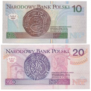 10 i 20 zł 1994 - AA - zestaw (2szt)