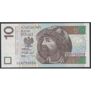 10 zł 2016 - CL - 0700000 - atrakcyjny numer