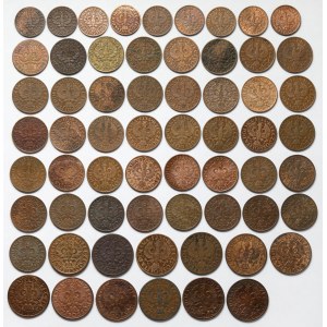 1 - 5 groszy 1923-1939, w tym 5 gr 1934 - zestaw (63szt)