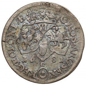 Jan III Sobieski, Szóstak Kraków 1681 - C pod tarczą
