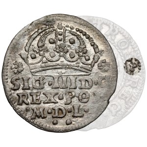 Zygmunt III Waza, Grosz Kraków 1608 - TRÓJLISTKI - b.rzadki