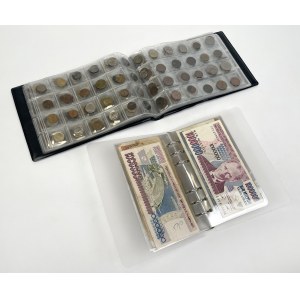 Świat, Monety i Banknoty, Zestaw MIX - w klaserze