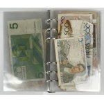 Świat, Monety i Banknoty, Zestaw MIX - w klaserze