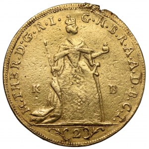 Węgry, Maria Teresa, 2 dukaty 1765 KB, Kremnica
