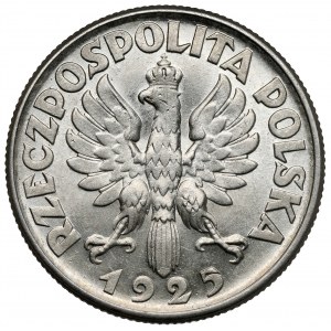 Kobieta i kłosy 2 złote 1925 bez kropki, Filadelfia