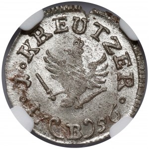 Śląsk, Fryderyk II Wielki, Krajcar 1756-B, Wrocław