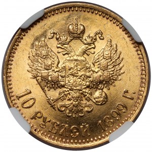 Rosja, Mikołaj II, 10 rubli 1899 AG, Petersburg