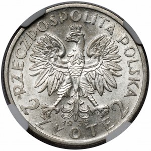 Głowa Kobiety 2 złote 1933