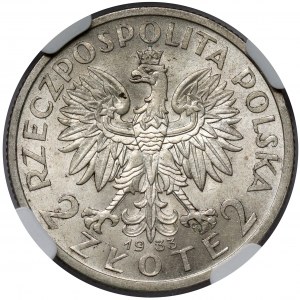 Głowa Kobiety 2 złote 1933