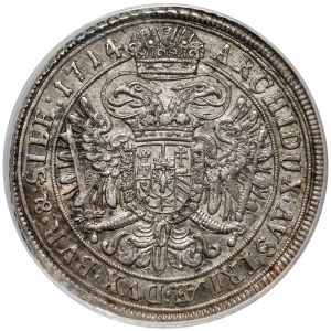 Śląsk, Karol VI, Talar 1714, Wrocław