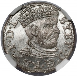 Stefan Batory, Trojak Ryga 1584 - duża głowa - piękny