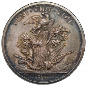 Austria, Józef II, Medal 1789 - Ernst Gideon Freiherr von Laudon - zdobycie Belgradu