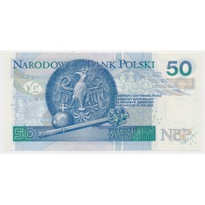 50 zł 2017 - BJ - 0000888 - niski PIĘKNY numer trzycyfrowy