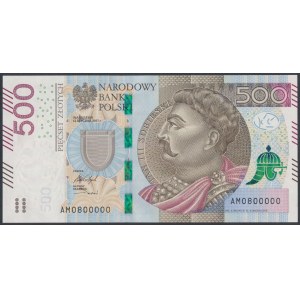 500 zł 2017 - AM - 0800000 - ŁADNY numer