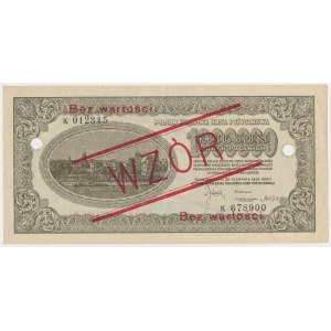 1.000.000 marek 1923 - WZÓR - K 012345 / 678900
