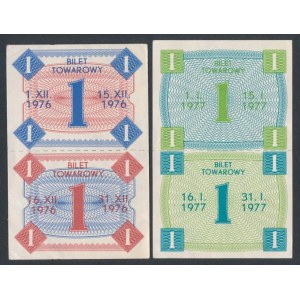 Bilety towarowe 1976-1977 (2szt)
