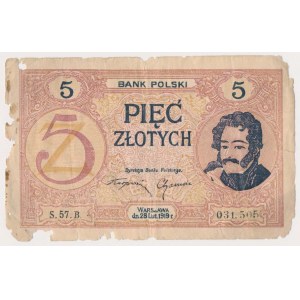 5 złotych 1919 - FAŁSZERSTWO z epoki S.57.B