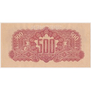 Czechosłowacja, 500 Korun 1944 - SPECIMEN