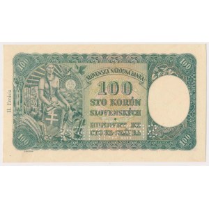 Słowacja, 100 Korun 1940, Em.2 - SPECIMEN