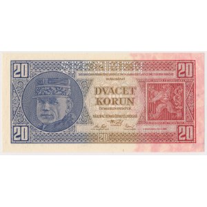 Czechosłowacja, 20 Korun 1926 - SPECIMEN