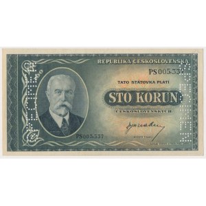 Czechosłowacja, 100 Korun (1945) - SPECIMEN