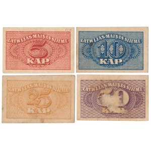 Łotwa, 1-50 Kapeikas (1920) - zestaw (4szt)